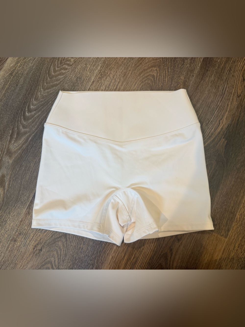 Fabletics Cream PureLuxe High-Waist Athletic Shorts
